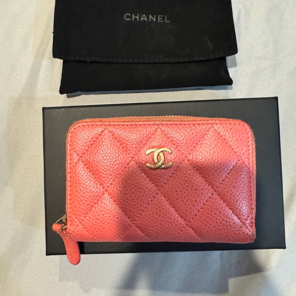 Chanel Pink Quilted Wallet
